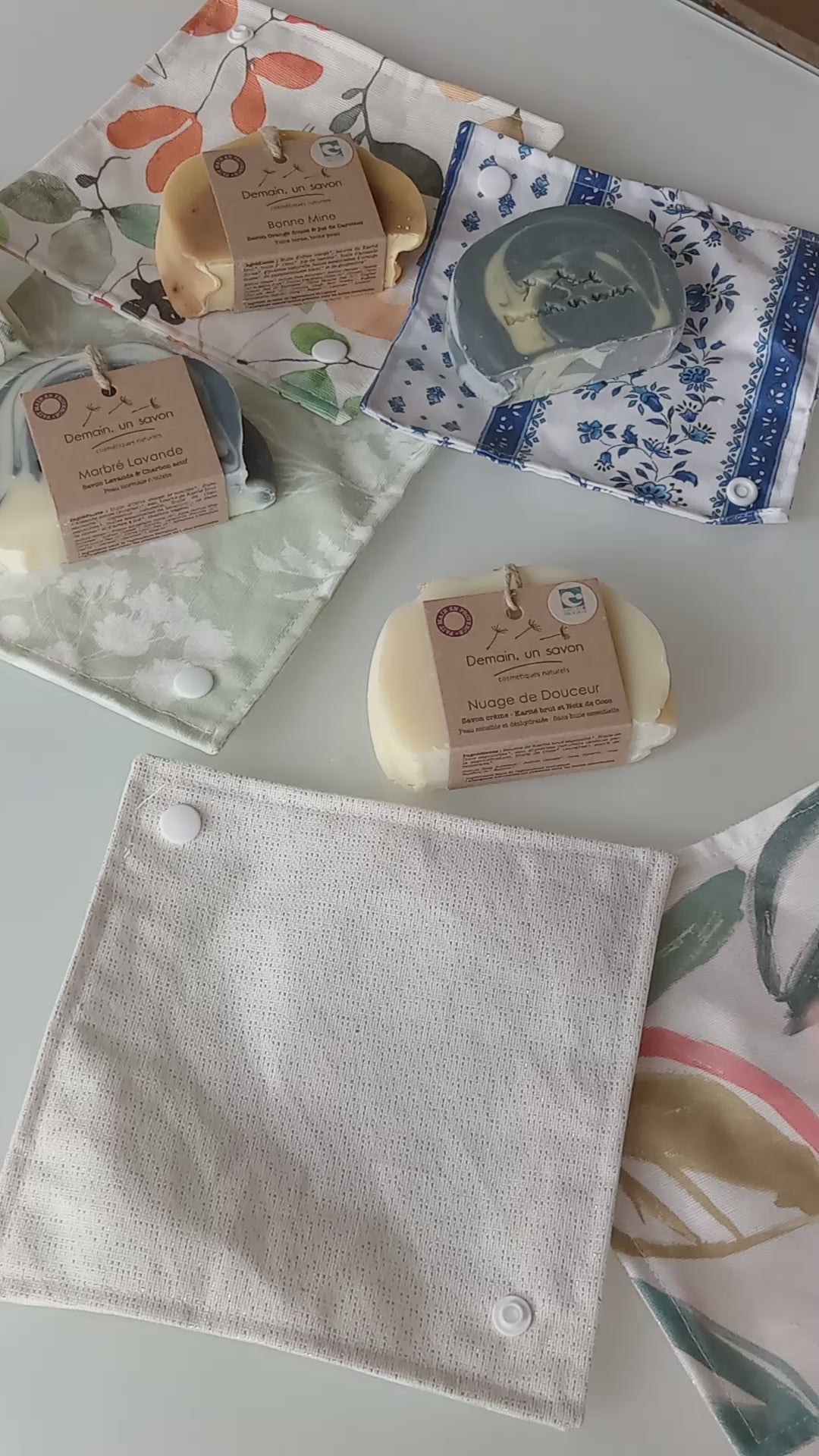 Pliage pochons enduits réversibles